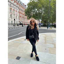 Black Teddy Aviator Style Jacket