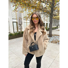 Camel Teddy Aviator Style Jacket