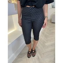 Black Polka Dot Capri Leggings