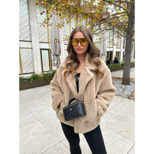 Camel Teddy Aviator Style Jacket