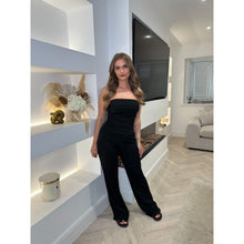 Black Strapless Textured Co Ord