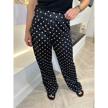 Black Polka Dot Stripe Side Joggers