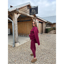 Burgundy Scarf Detail Poncho Cape