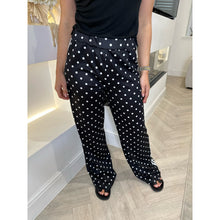 Black Polka Dot Stripe Side Joggers
