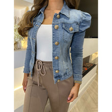 Puff Sleeve Denim Jacket