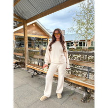 Beige Wool Blend Sweatshirt Lounge Co Ord