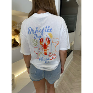 Dish of the Day Oversized Graphic Print T-Shirt