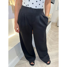Black Pintuck Straight Leg Joggers