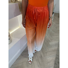 Orange Ombré Print Pleated Trousers