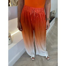 Orange Ombré Print Pleated Trousers