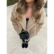 Camel Teddy Aviator Style Jacket