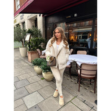 Cream Teddy Aviator Style Jacket