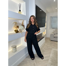 Black Shirt Wide Leg Co Ord
