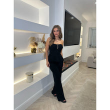Black Gold Detail Strapless Co Ord