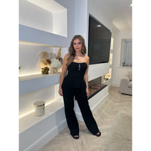 Black Gold Detail Strapless Co Ord