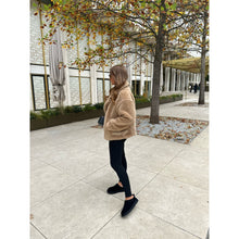 Camel Teddy Aviator Style Jacket
