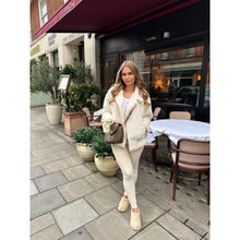 Cream Teddy Aviator Style Jacket