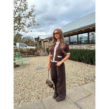 Chocolate Brown Asymmetric Waist Jeans