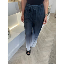 Midnight Blue Ombré Print Pleated Trousers
