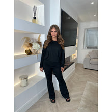 Black One Shoulder Lounge Set