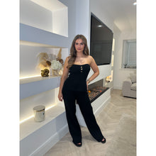 Black Gold Detail Strapless Co Ord