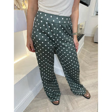 Khaki Polka Dot Stripe Side Joggers