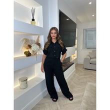 Black Shirt Wide Leg Co Ord