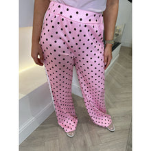 Pink Polka Dot Stripe Side Joggers