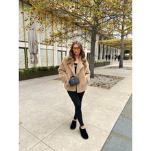 Camel Teddy Aviator Style Jacket