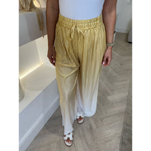 Yellow Ombré Print Pleated Trousers