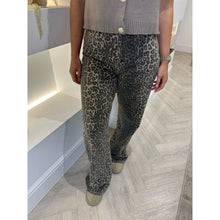 Leopard Print Straight Leg Jeans
