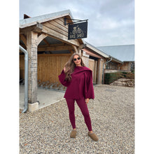 Burgundy Scarf Detail Poncho Cape