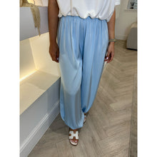 Baby Blue Satin Balloon Cuffed Trousers