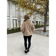 Camel Teddy Aviator Style Jacket