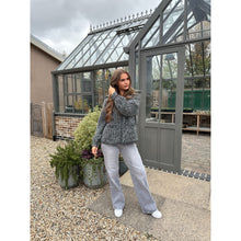 Washed Grey Denim Straight Leg Jeans