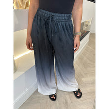 Midnight Blue Ombré Print Pleated Trousers