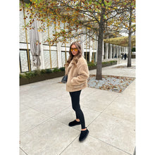 Camel Teddy Aviator Style Jacket
