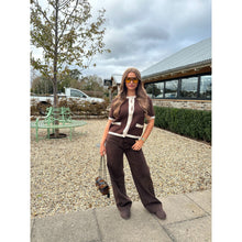 Chocolate Brown Asymmetric Waist Jeans