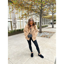 Camel Teddy Aviator Style Jacket