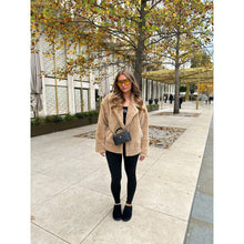 Camel Teddy Aviator Style Jacket